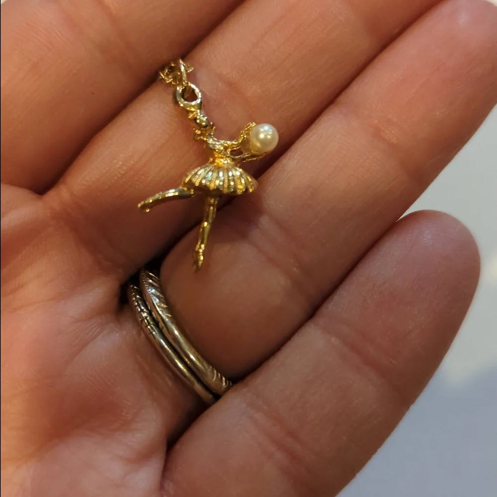 Little girls ballerina necklace